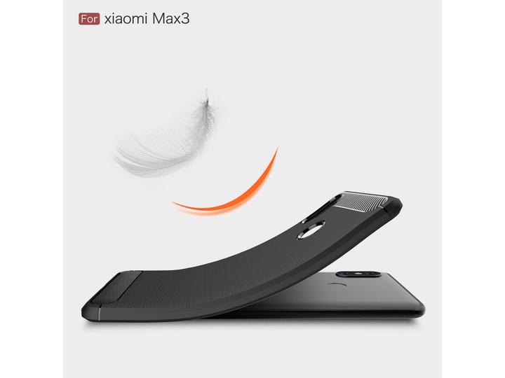 Actual product image Screenguard Xiaomi Mi Max 3 Hull Carbon Brushed Soft TPU (Mi Max 3)