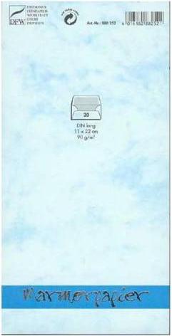Productafbeelding Prona Envelop Dl/20 blauw gemarmerd (20 x)