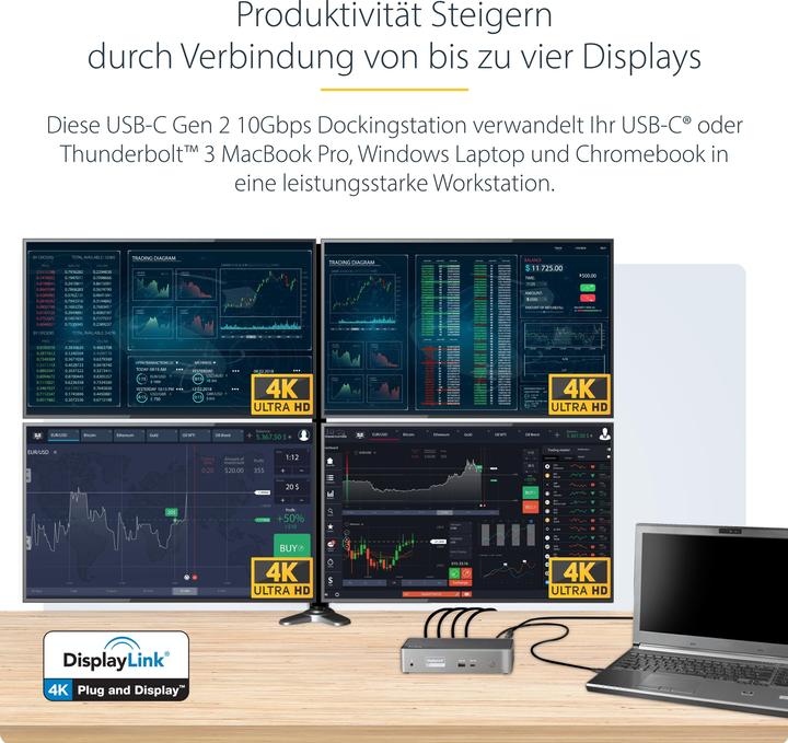 Immagine prodotto StarTech DK31C4DPPDUE (USB-C, 14 Porti)