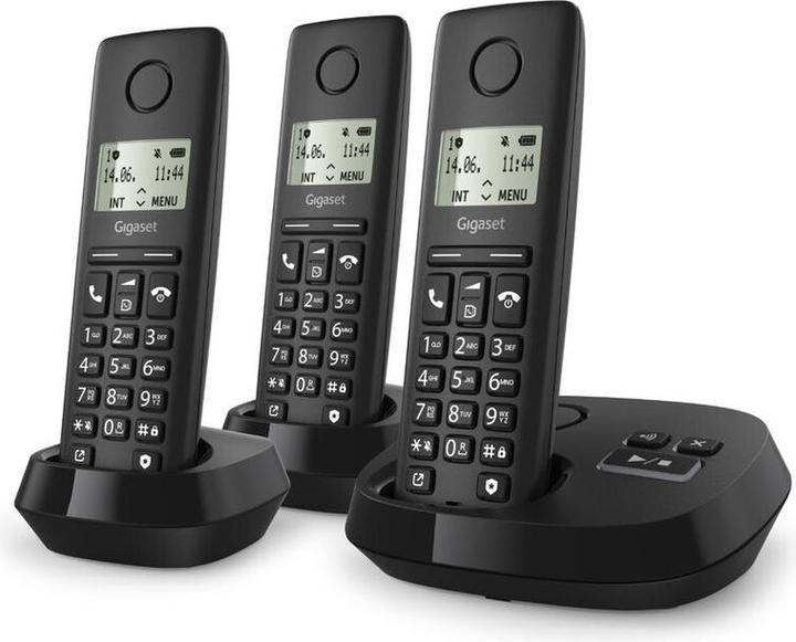 Produktbild Gigaset Pure 100 AM Trio Clip Eco sw