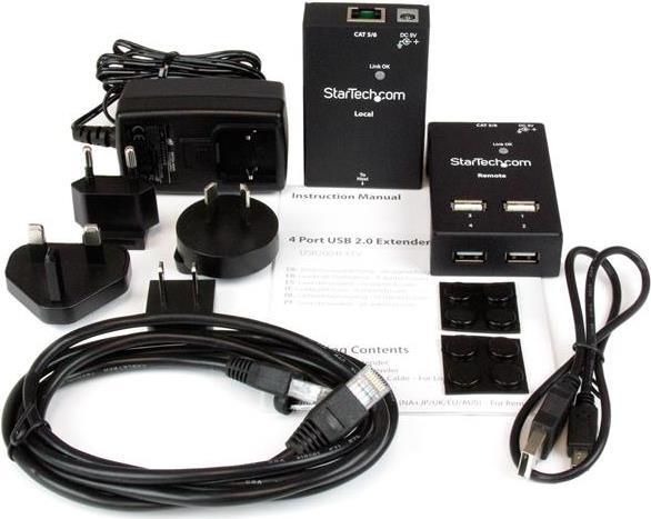 Immagine prodotto StarTech Estensore USB a 4 porte su CAT5/6 (Mini USB, 4 Porti)