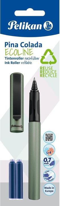 Pelikan Tintenroller Pina Colada Ecoline 0.7 mm, Olivgrün (Olivgrün, 1 x)