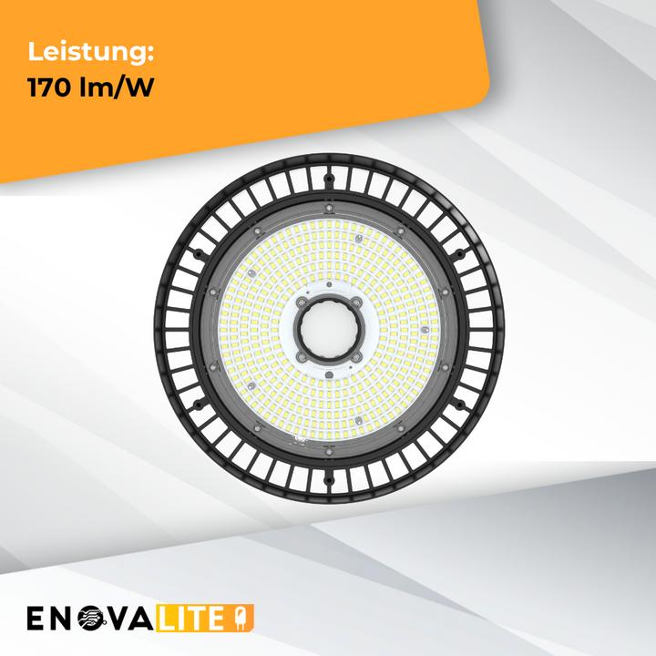Produktbild Enovalite LED-Highbay-Leuchte, UFO, EEK: C, 200W, 34000lm, 4000K, schwarz (34000 lm)