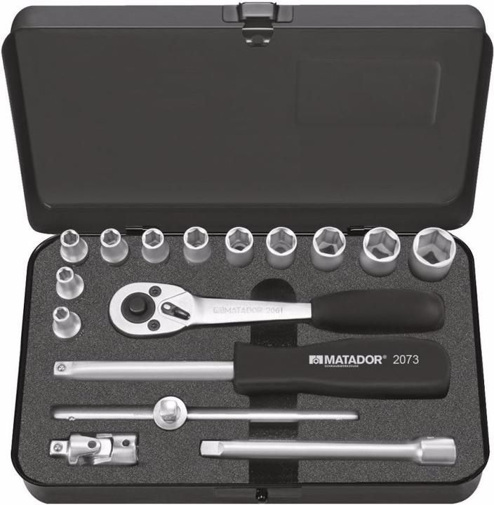 Matador 1/4 inch socket wrench set 6-kt. mm