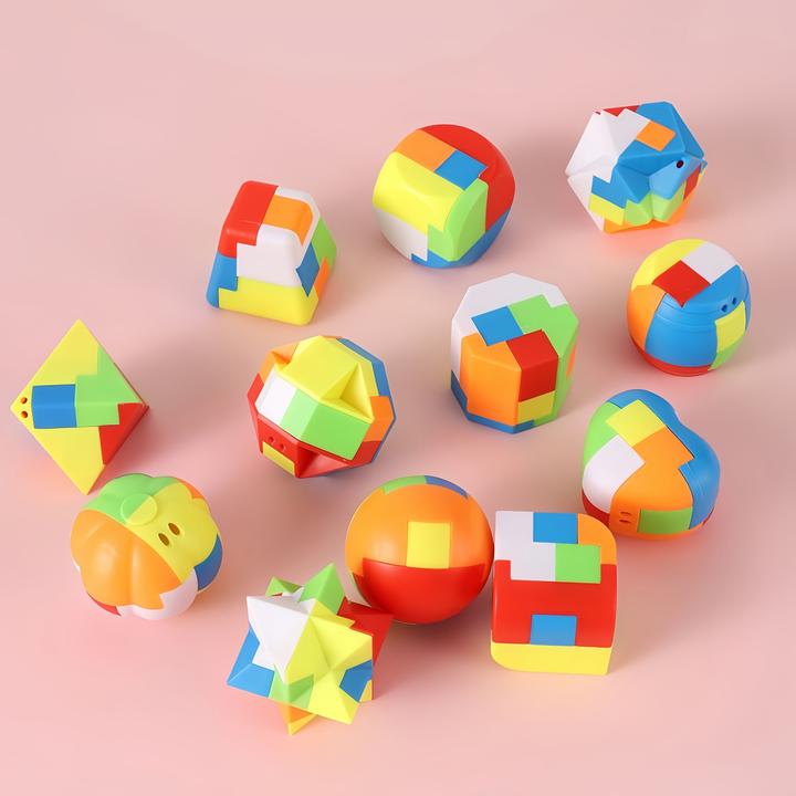 Actual product image Activity Board 6-tlg. bunte 3D-Puzzleblöcke Denksportaufgabe, Dekompression, Verwandlungsspielzeug-Set