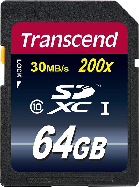 Transcend SDXC Ultimate 200x (64 Go, SDXC, U1, UHS-I)