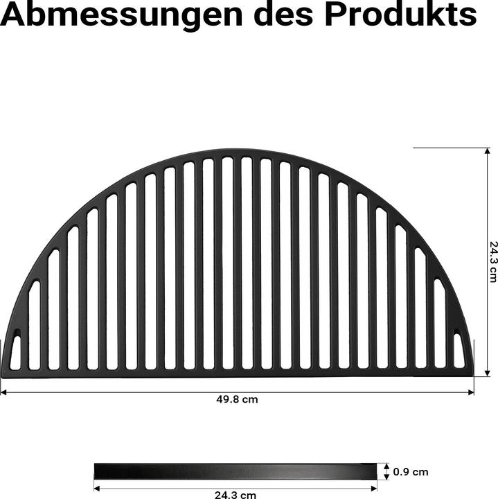 Produktbild Wiltec Gusseisen Grillrost 49,8x24,3x0,9cm Grill Rost Grillzubehör BBQ Gussrost