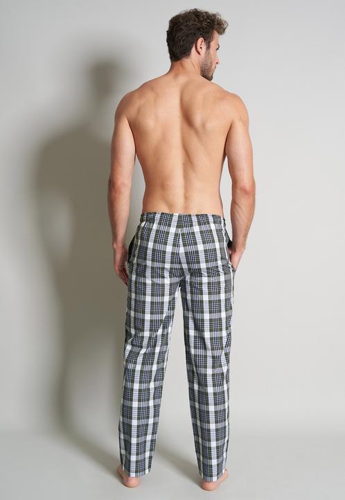 Produktbild Tom Tailor lange Herren Schlafhose Loungehose mit Eingriff Knopf Bindeband (52)