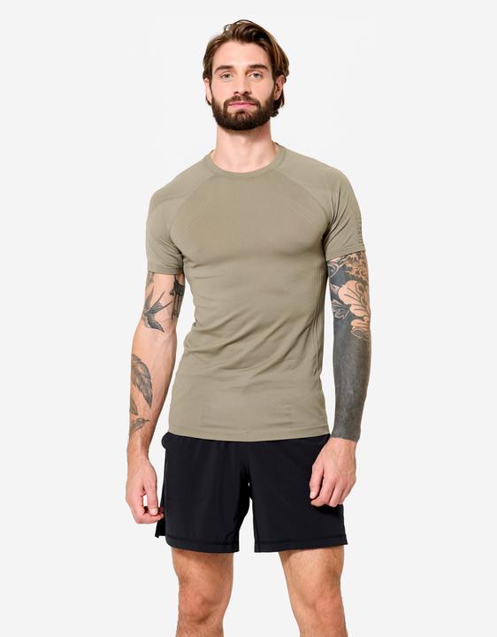 Actual product image Kimjaly T-Shirt Yoga Herren Zweite-Haut-Effekt - kaschmirbeige (M)
