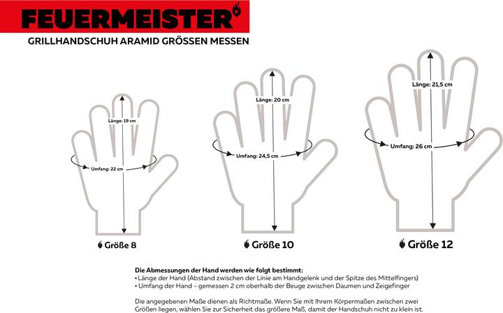 Immagine prodotto Feuermeister Guanti per la griglia Dimensione 12 (Cotone, Poliestere, Aramide)