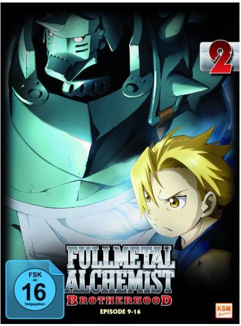 Fullmetal Alchemist: Brotherhood Volume 2 (DVD, 2009, Tedesco, Giapponese)