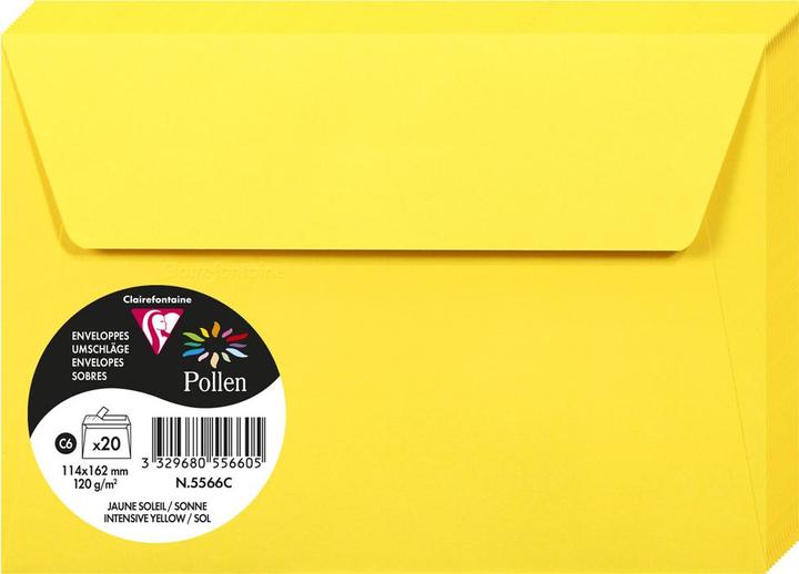 Productafbeelding Clairefontaine Envelop Pollen Envelopgrootte: DIN C6 Afmetingen: 162 x 114 mm (B x H) (C6, 20 x)