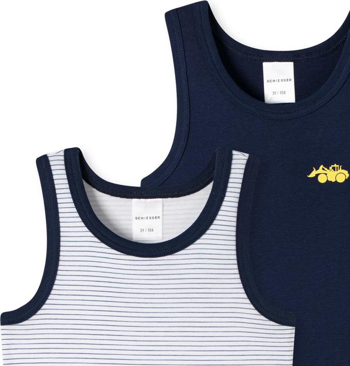 Image du produit Schiesser Pack de 6 maillots de corps Kids Boys à fines côtes en coton organique (92)