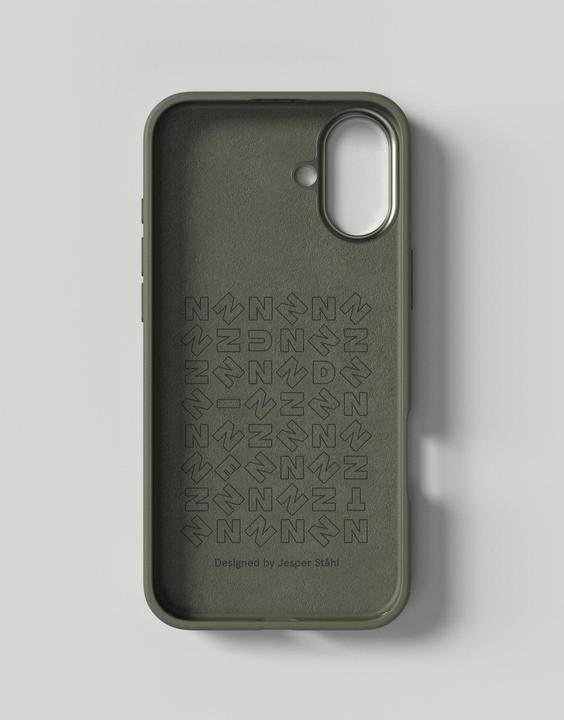 Actual product image Nudient Back Cover Bold MagSafe iPhone 16 Plus Olive Green (Apple iPhone 16 Plus)