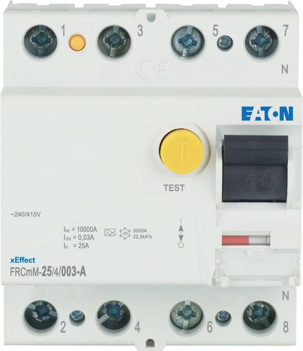 Actual product image Eaton MOE FRCMM-25/4/003-A RCD switch, 25A, 4p, 30mA, type A