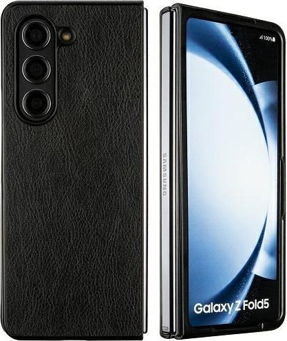 Actual product image Beline Leather Case Sam Z Flip 6 czarny/black (Samsung Galaxy Z Flip6)