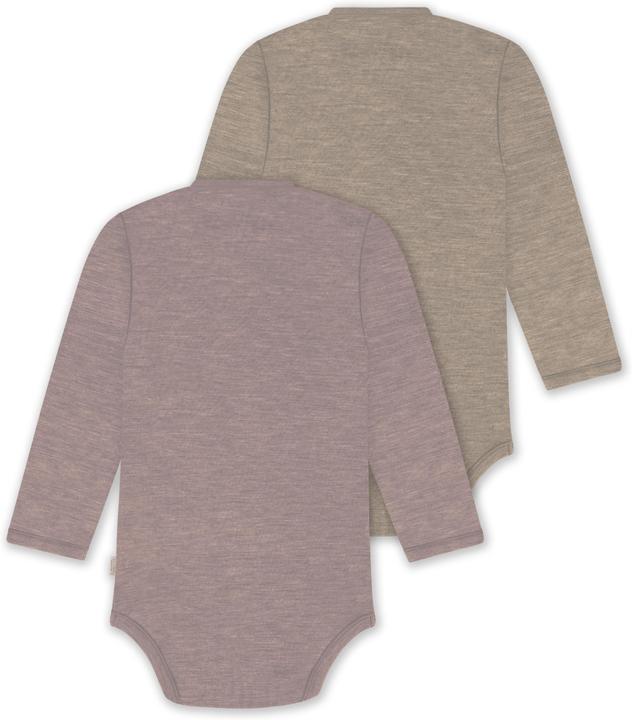 Image du produit Normani Lot de 2 Body bébé bio manches longues Body à langer en laine mérinos garçon et fille - 9353 (62)