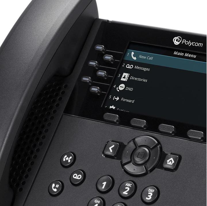 Produktbild Poly Tischtelefon VVX 450 Obi Edition Schwarz, Google Voice