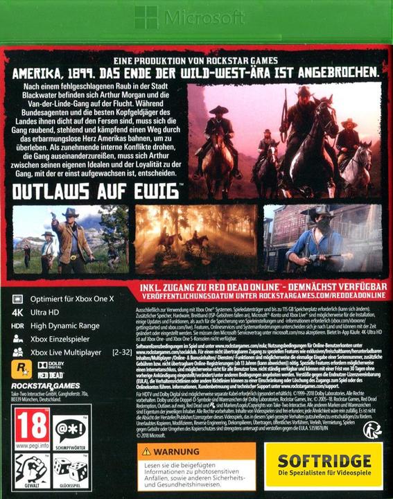 Image du produit 2K Games Red Dead Redemption 2 (Xbox One X, Xbox Series X, DE)