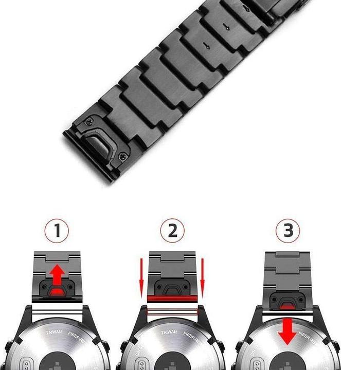 Image du produit Garmin Bande Tech Protect (26 mm, Acier inoxydable)