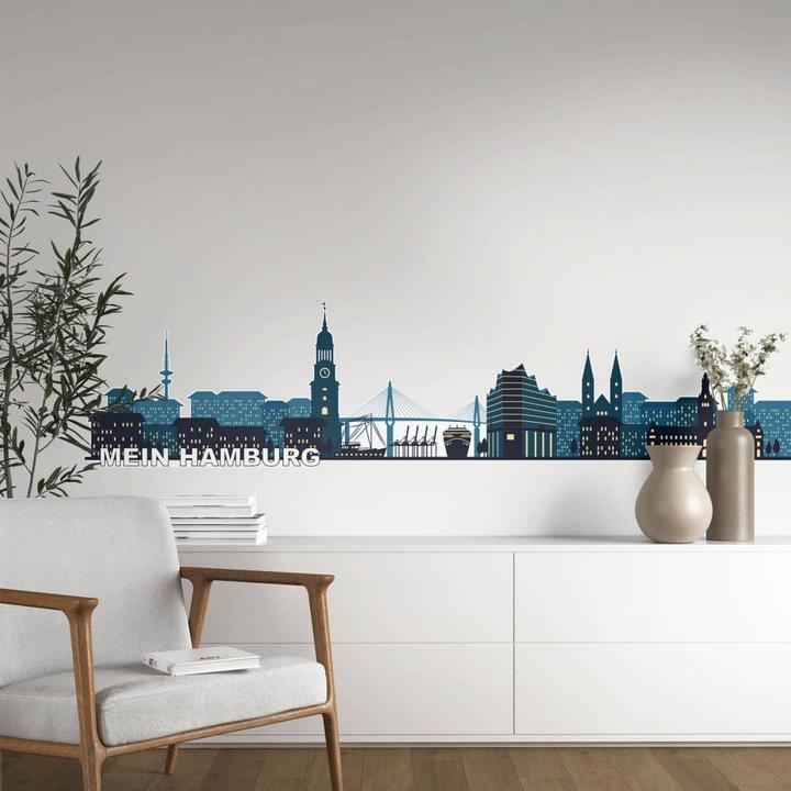 Produktbild Trenddeko Skyline Mein Hamburg 02 (180 x 43 cm)