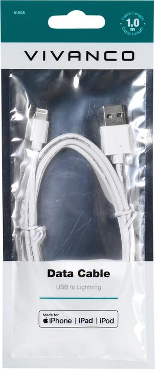 Immagine prodotto Vivanco USB A – Lightning (1 m, USB 2.0)