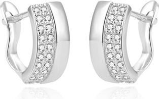 Beneto Timeless silver earrings with zircons AGUC1448 (L)