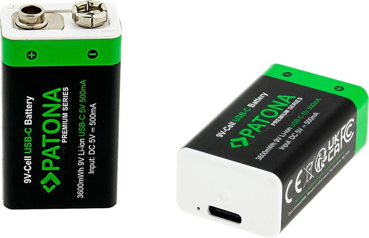 Produktbild Patona Premium Series (2 Stk., 9V Block, 400 mAh)