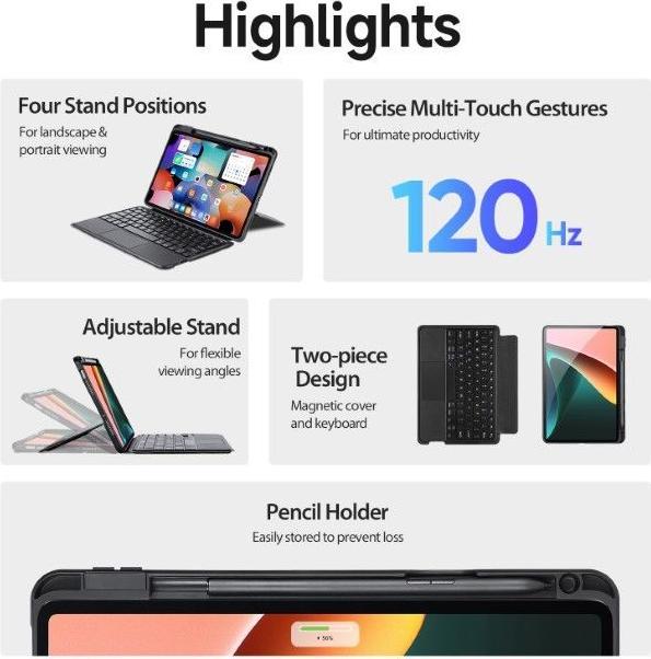 Actual product image Dux Ducis DK Series Keyboard Case (US, Pad 5 Pro)