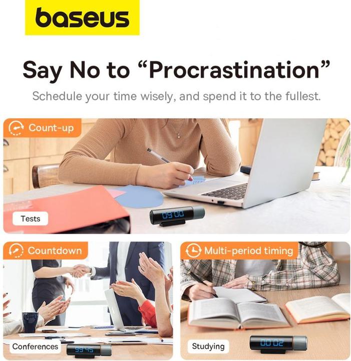 Actual product image Baseus Rotation countdown timer heyo (black)