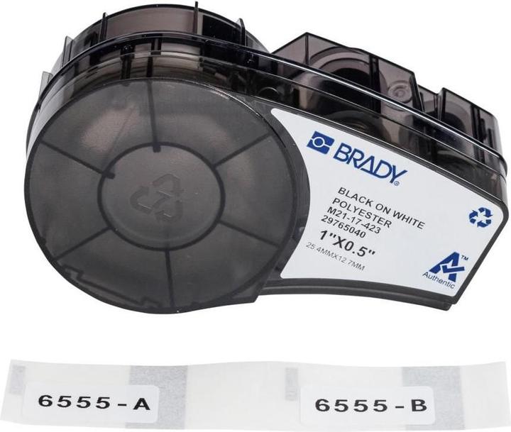 Immagine prodotto Brady M210 e M211 etichette in poliestere bianco lucido per l'etichettatura di parti e componenti