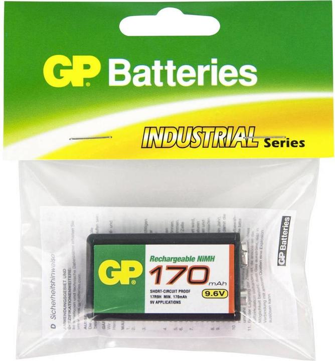 Produktbild GP Batteries 9 V Block-Akku NiMH 6LR61 170 (1 Stk., 9V Block, 170 mAh)