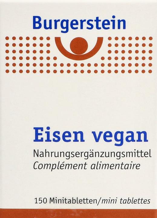 Energie-Label Burgerstein Eisen vegan (150 Stück, Tabletten, 115 g)