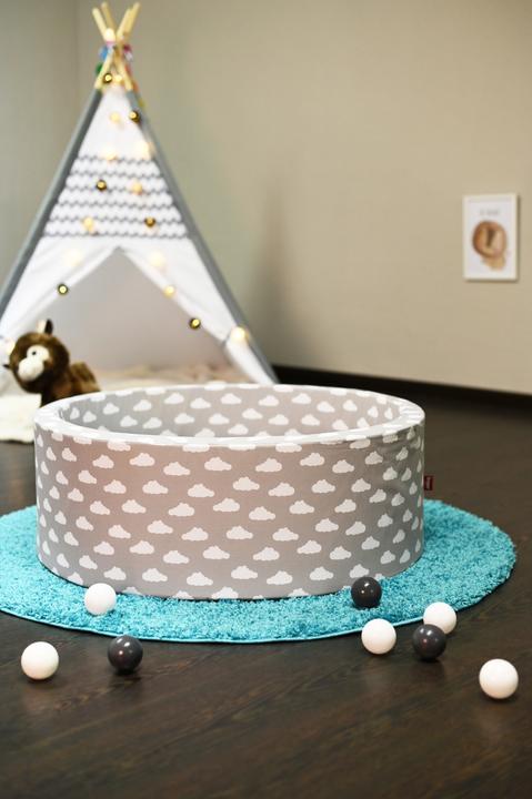 Immagine prodotto Knorrtoys Bällebad soft - "Grey white clouds" - 300 balls grey/creme (ca. 6cm Durchmesser)