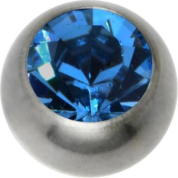 Bijouteria 1.2mm Titan Piercingteil (Kristall, Titan)