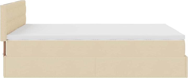 Actual product image VidaXL Ottoman bed with mattress cream 140x200 cm fabric bed frame (140 x 200)