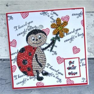 Image du produit Craft Buddy Crystal Art A6 Stamp "Love Bug Ladybird" (Oiseau de l'amour)