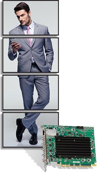 Produktbild Matrox QuadHead2Go Q155 4K standdalone PCIe card 1 x HDMI input, 4 x HDMI outputs and 1 x RJ45
