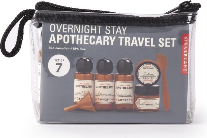 Actual product image Kikkerland Overnight Stay Apothecary Set (Hygiene product)