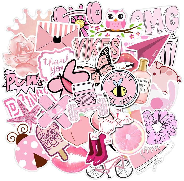 Actual product image JTI 50x Stickers and decals - VSCO Pink No. 3