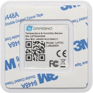 Actual product image Dragino LHT52 Indoor LoRaWAN Temperature and Humidity Sensor 868MHz