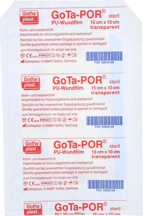 Nährwerte und Zutaten Gothaplast GoTa-POR PU Wundfilm, 1 St PFL (1 x)