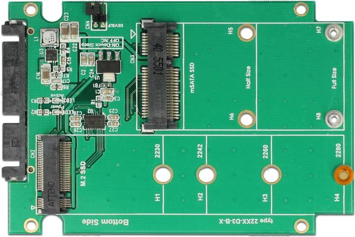 Actual product image Delock M.2 or mSATA to SATA adapter