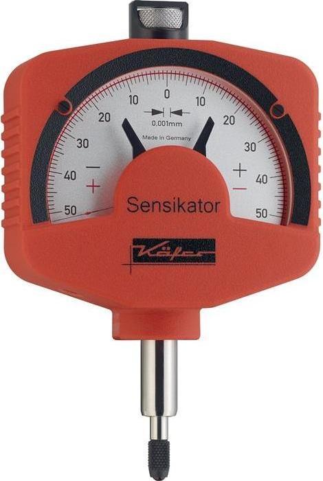 Käfer Feinzeiger Sensikator 0,1 mm Ablesung 0,001 mm mit Stossschutz mit Prüfprotokoll