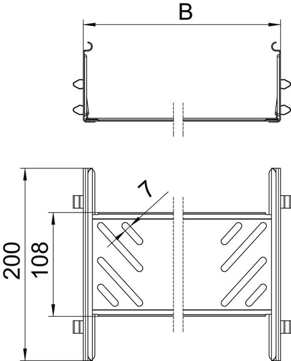 Produktbild OBO Bettermann OBO KTSMV 110 A2 LÃ¤ngsverbinder-Set fÃ¼r Kabelrinne Magic 110x100x200, VA, 1.4301 (Diverse)