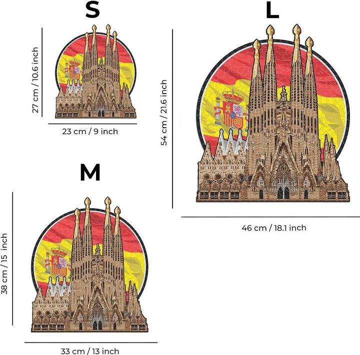 Produktbild Iconic Sagrada Familia - Monument Holz Puzzle Grösse L (500 Teile) (500 Teile)