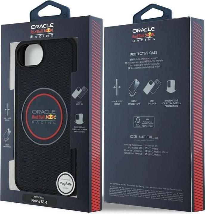 Image du produit Red Bull Case Meshed Logo and Red Ring MagSafe for iPhone 16e navy blue (Apple iPhone 16e)