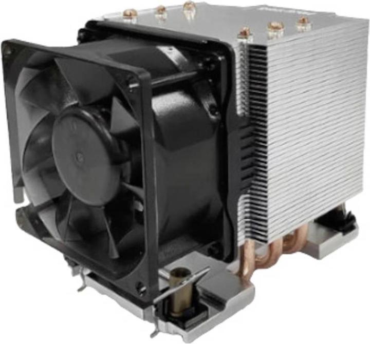 Actual product image Dynatron N6 Intel CPU Cooler 3U 4189-4-5 P4-P5 or P+ aluminum stack fin with heat pipes Active with PWM and (110 mm)