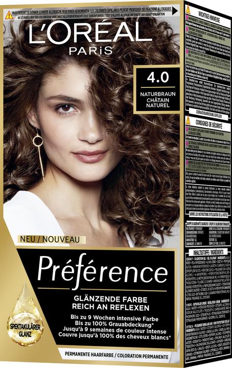 Image du produit L'Oréal Paris Preference Core (Châtain naturel, 4 Marron naturel)