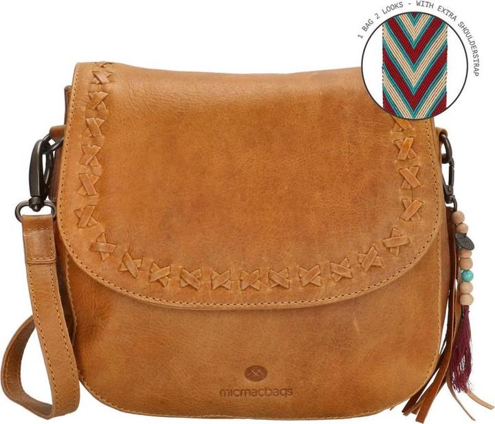 Image du produit Micmacbags Friendship -Umhängetasche ausblenden & stechen - Kamel - 100% Leder